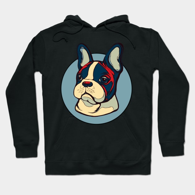 Frenchie french bulldog pop colorfull Hoodie by Collagedream